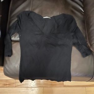 Black V neck top
